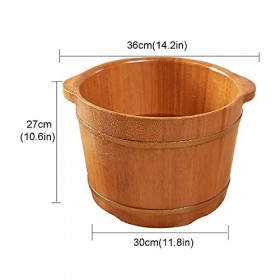 Baignoire en bois naturel épais pour sauna, massage, bassin à pieds en bois, cadeau surprise