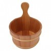 Seau de Sauna, Accessoires de Sauna en Bois de Cèdre avec Poignée et Doublure en Plastique, Fournitures Daccessoires de Bain