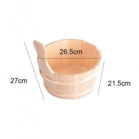Augustusws Seau et louche en bois de cèdre pour sauna - Seau à vapeur - Fournitures pour jacuzzi - Accessoires de salle de ba