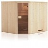 Cabine de Sauna dangle 175x144x199 avec poêle à Commande déportée