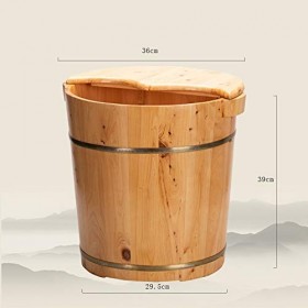 ChengBeautiful Baril De Bain De Pieds Veau sur Bois Massif des Ménages À Haute Profondeur Bucket Genou Cèdre Bain Bain De Pie