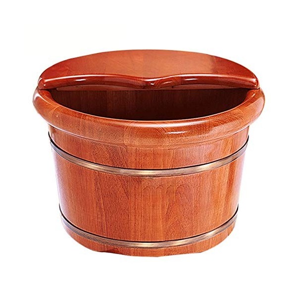 ChengBeautiful Baril De Bain De Pieds Bain De Pieds Pédicure Seau en Bois Petit Bain De Pieds Bassin Oak Bain De Pieds Barrel