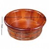 ChengBeautiful Baril De Bain De Pieds Bain De Pieds Barrel Seau en Bois Pied Baignoire Spa Ménage Sommeil Améliorer en Bois M