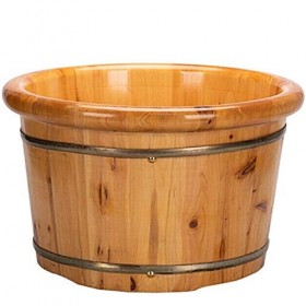 ChengBeautiful Baril De Bain De Pieds Pied en Bois Bain Barrel Plus De Veau Genou Cèdre Bain Bain De Pieds Barrel en Bois Mas