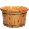 ChengBeautiful Baril De Bain De Pieds Pied en Bois Bain Barrel Plus De Veau Genou Cèdre Bain Bain De Pieds Barrel en Bois Mas