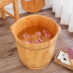 ChengBeautiful Baril De Bain De Pieds Cèdre Bain De Pieds Barrel Acupoint Massage De Pieds Barrel Bain De Pieds Bain De Pieds