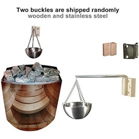 Ensemble daccessoires de Sauna 5 pièces, Seau de Sauna avec cuillère, Seau de Sauna de 7 L avec cuillère/sablier/thermomètre
