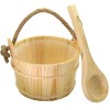 Yeeda Seau et cuillère de sauna en bois 5 pièces | Ensemble de sauna en bois | Kit de démarrage pour sauna et spa, accessoire