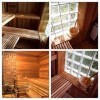 Seau De Sauna en Bois, Seau De Sauna Et Louche, Accessoires De Sauna Et Spa Faits À La Main, avec Bol De Parfum Et Hygromètre