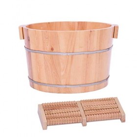 ZILOOK Seau pour Bain de Pieds, Accessoires de Sauna, Seau deau pour Seau de Sauna, baignoires de Bain de Pieds en Bois Fait