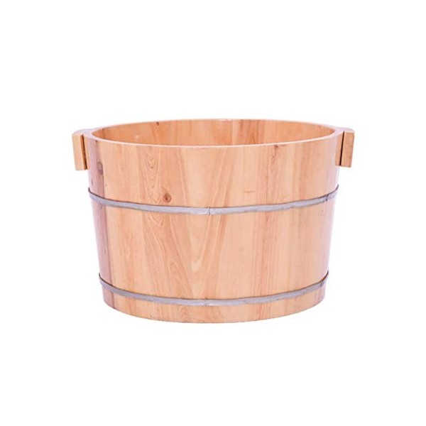 ZILOOK Seau pour Bain de Pieds, Accessoires de Sauna, Seau deau pour Seau de Sauna, baignoires de Bain de Pieds en Bois Fait