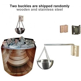 Samnuerly Ensemble daccessoires pour Seau de Sauna Seatechlogy | Seau de Sauna avec louche| Ensemble de Sauna 4 pièces avec 