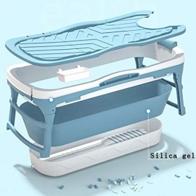 KLZUOPT Baignoire Portable Adulte Tremper Grande Baignoire Adulte Baignoire Pliable Seau De Bain Autoportant avec Couverture 