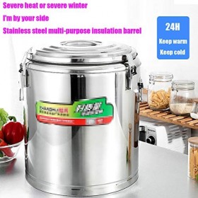 Seau À Bouillie Scellé De Grande Capacité Poke en Acier Inoxydable Au Lait Magasin De Thé Au Lait Chariot De Décrochage Comme