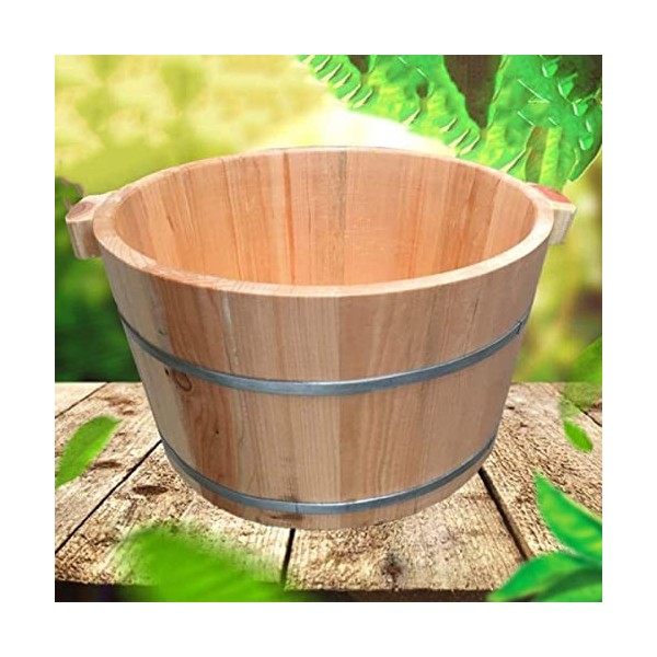 COERSD Bain De Pieds en Bois Massif Trempage Sauna Bain De Pieds Sauna Accessoires Ménage Il A Un Effet Relaxant Et Soulage L