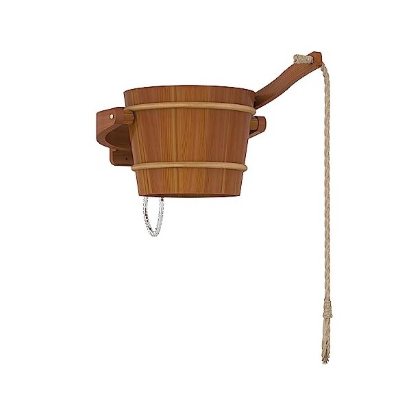 Saunainter Seau de douche flottante pour sauna - 18 litres, montable, recharge automatique, accessoire de thérapie deau froi