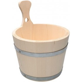 KOTARBAU® Seau de sauna en bois - 5 l - Avec poignée pour mélanger linfusion de sauna
