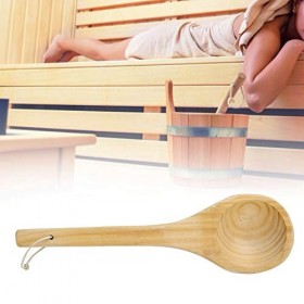 Louche de sauna, cuillère de salle de bain, cuillère spéciale pour salle de sauna, accessoire de spa de sauna en bois fait à 