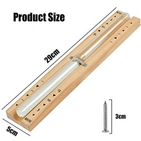 Sablier de sauna - En bois de pin naturel - Verre robuste et résistant à la chaleur - 15 minutes - Montage mural respectueux 
