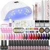 PEACECOLOR Vernis Semi Permanent Lot avec 36W Lampe UV LED Lampe Vernis Séchoirs à Ongles, 20 Couleurs Vernis Gel, No Wipe To