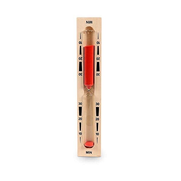 Eliga pour Sauna Bio/sauna Infrarouge avec sable rouge, Sablier de 30 minutes