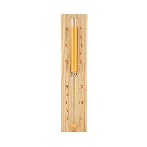 Sablier Sauna 15 Minutes, Compte à Rebours de lhorloge de Minuterie de Sable Sablier pour la Séance de Sauna Accessoires de 