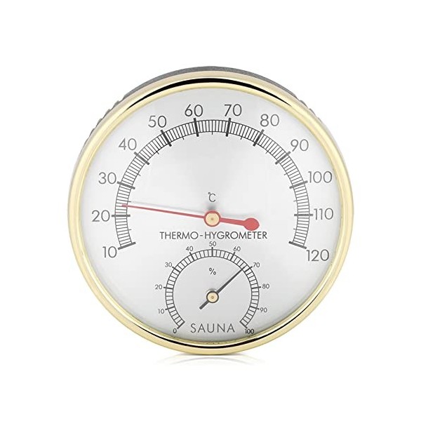 Thermomètre Hygromètre Sauna 2 en 1 Hygrothermograph Sauna Accessoire pour maisons Bureaux Ateliers Écoles Marchés Entrepôts