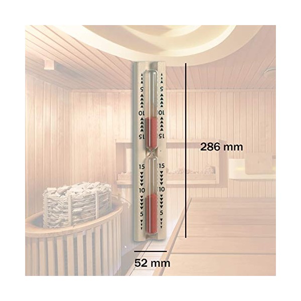 TFA 40.1001 Sablier Sauna Hêtre 5,2 x 3 x 28,7 cm