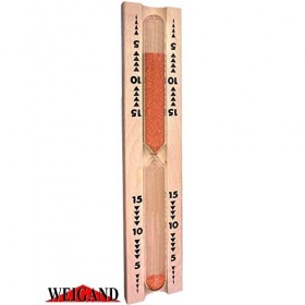 Finlande Line Sablier avec dunkelrotem Sable I Autonomie 15&nbsp;minutes I bien ablesbar I Accessoires de sauna I Sauna I Top offr