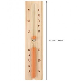 Duokon 5/10/15 Minutes Sablier de Sauna en pin, sablier précis en Bois avec Verre Robuste résistant à la Chaleur pour Le Saun