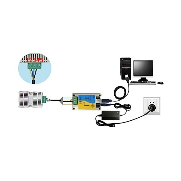 Capteur dhumidité de température, Installation de Rail Standard de transmetteur dhumidité de température DC10-30V de Haute 