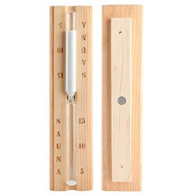 Sablier de Sauna,15 Minutes Minuterie de Sable Sablier en Bois, Accessoire dhorloge de Compte à rebours Facile à Installer É