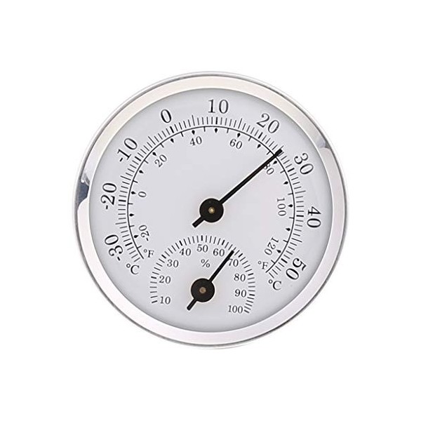 siwetg Thermomètre et hygromètre à fixation murale pour sauna chambre maison 58 mm de diamètre