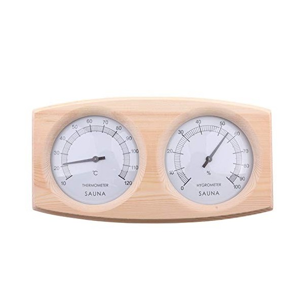 Horloge numérique 2 en 1 à double jauge pour bain à vapeur - Mesure intérieure - Sauna OM - Affichage numérique chaud - Résis