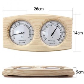 Horloge numérique 2 en 1 à double jauge pour bain à vapeur - Mesure intérieure - Sauna OM - Affichage numérique chaud - Résis