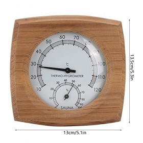 Fdit 2-In-1Sauna Température Cèdre Bois Thermomètre Hygromètre Thermo-Hygromètre Accessoires De Sauna