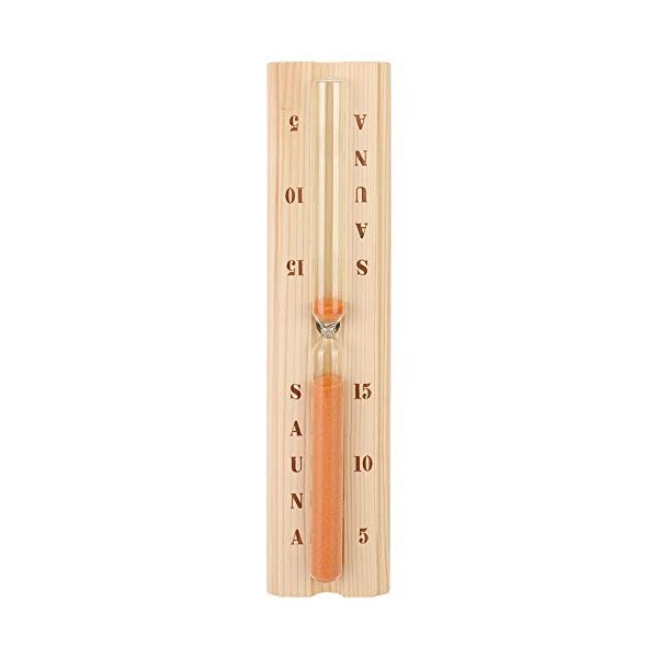 Qcwwy Sauna Sablier Minuterie Sueur Hammam Sablier Horloge, Sablier en Bois Résistant pour Bain Pin Sauna Sablier Horloge Cha