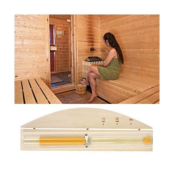 Jeffergarden Sablier de Sauna, 15 Minutes Horloge de Sablier de Luxe Minuterie de Sable pour Sauna Room Decor de Classe Salle