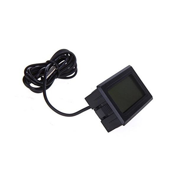 Goliton® Mini thermomètre numérique,capteur de température avec LCD écran pour Mesure de la température deau-Noir