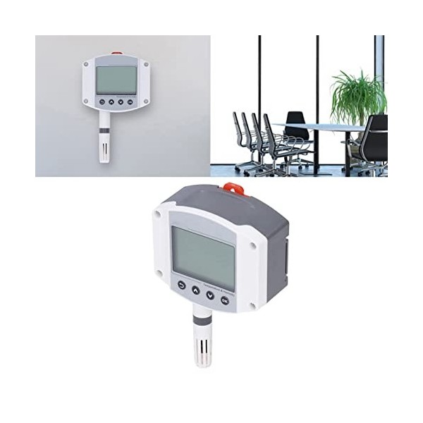 Hoopoocolor Capteur Dhumidité de Température, Transmetteur de Température Dhumidité À Montage Mural 4‑20Ma avec Écran LCD p