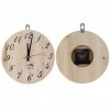 Pssopp Accessoire DHorloge de Sauna Affichage Numérique Rond Décoratif Horloge de Sauna Décor Horloge en Bois pour Bois pour