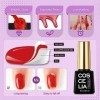 COSCELIA Kit Vernis Semi Permanent 10pcs*8ml, 36W Lampe UV Vernis Semi Permanent Complet, Kit Ongle Gel UV Complet, Base et T