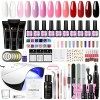 COSCELIA Kit Vernis Semi Permanent 15PC Gels, 36W Lampe UV/LED Vernis Ongle Gel UV Gel Kit Complet Manucure de démarrage avec