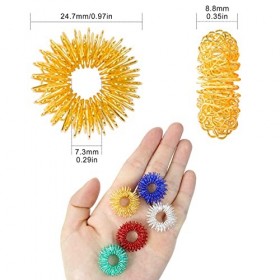 Redamancy 15 pcs Bague de Massage Des Doigts, Bague Accupressure, Anneaux de Massage Des Mains, pour Circulation Sanguine Ent