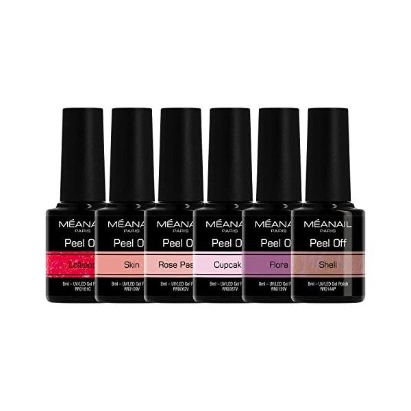 MEANAIL Paris - Coffret Manucure - Vernis Semi Permanent - 6 Vernis à Ongles - Compatibles Lampe UV LED - Coffret BEACH CLUB 