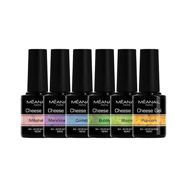 MEANAIL Paris - Coffret Manucure - Vernis Semi Permanent - 6 Vernis à Ongles - Compatibles Lampe UV LED - Coffret BEACH CLUB 