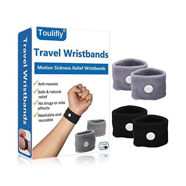 Bracelet Anti Nausée, Bande De Poignet De Soulagement De Nausée, Bandes De Maladie De Voyage De Mouvement Acupressure Naturel