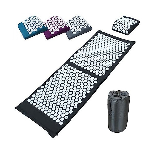 Vivezen - Tapis et coussin dacupression 130 x 50 cm + sac de transport - 4 coloris