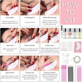 Amzeeniu Kit Rehaussement de cils,Eyelash Perm Kit,Rehaussement Cils Kit,Professionnel Semi-Permanent Curling,Perming Wave Ki