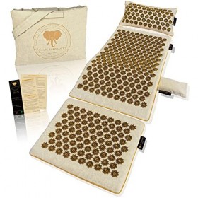 CALM ELEPHANT ORIGINAL® Tapis dacupression de qualité supérieure XL,Contient un tapis dacupression avec coussin, fibre de c
